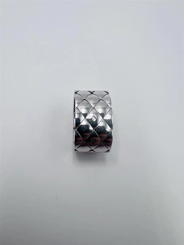 Chanel Bague Matelassé Or blanc