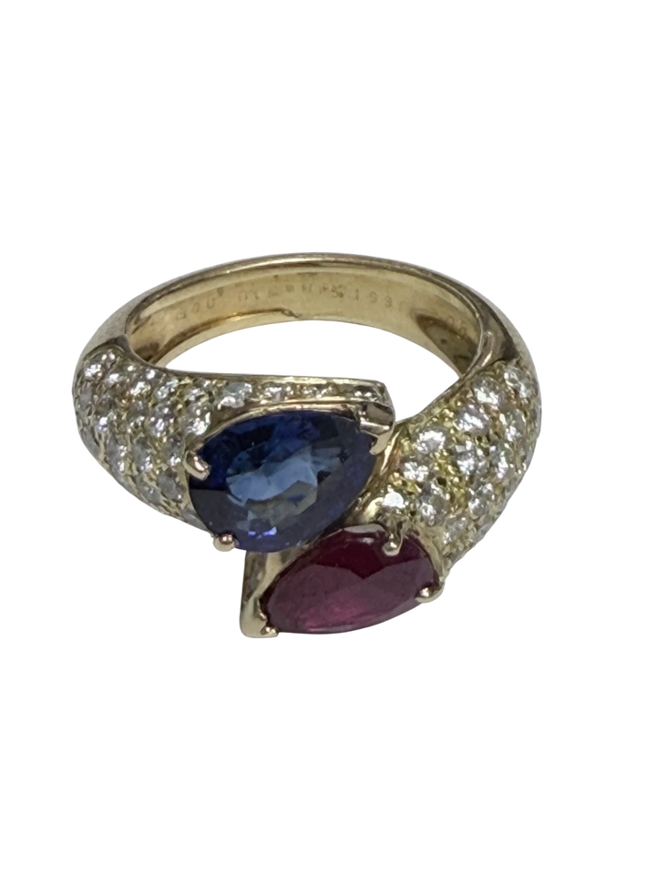 Boucheron Bague or et Saphir