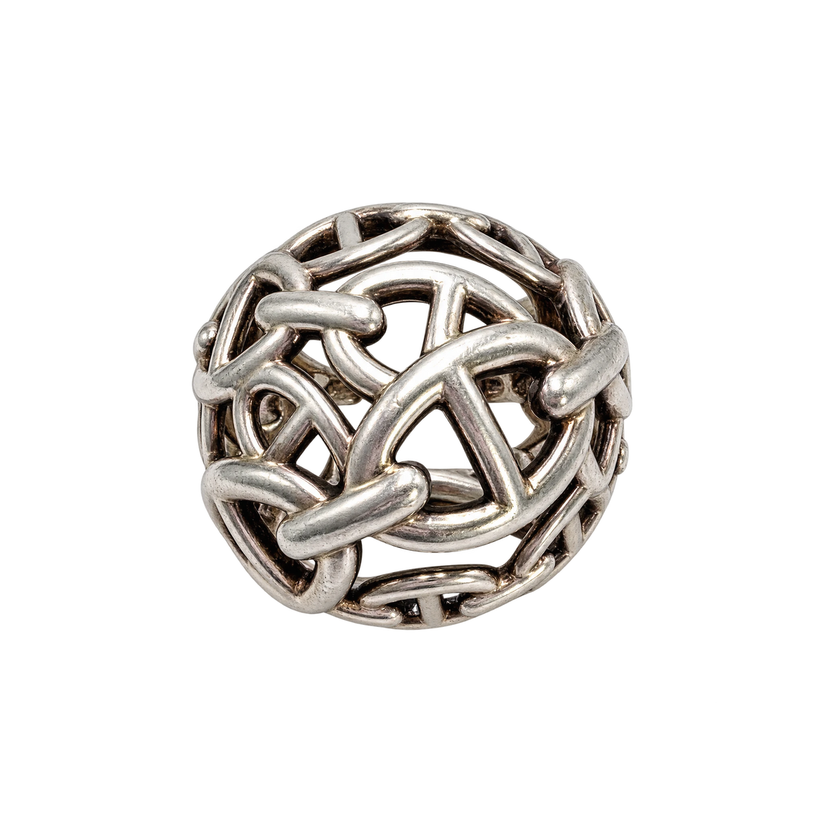 Hermès Bague Chaine d'ancre argent