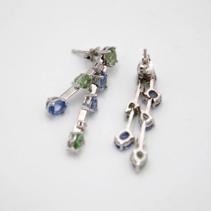 Boucles d'oreilles or et Saphir
