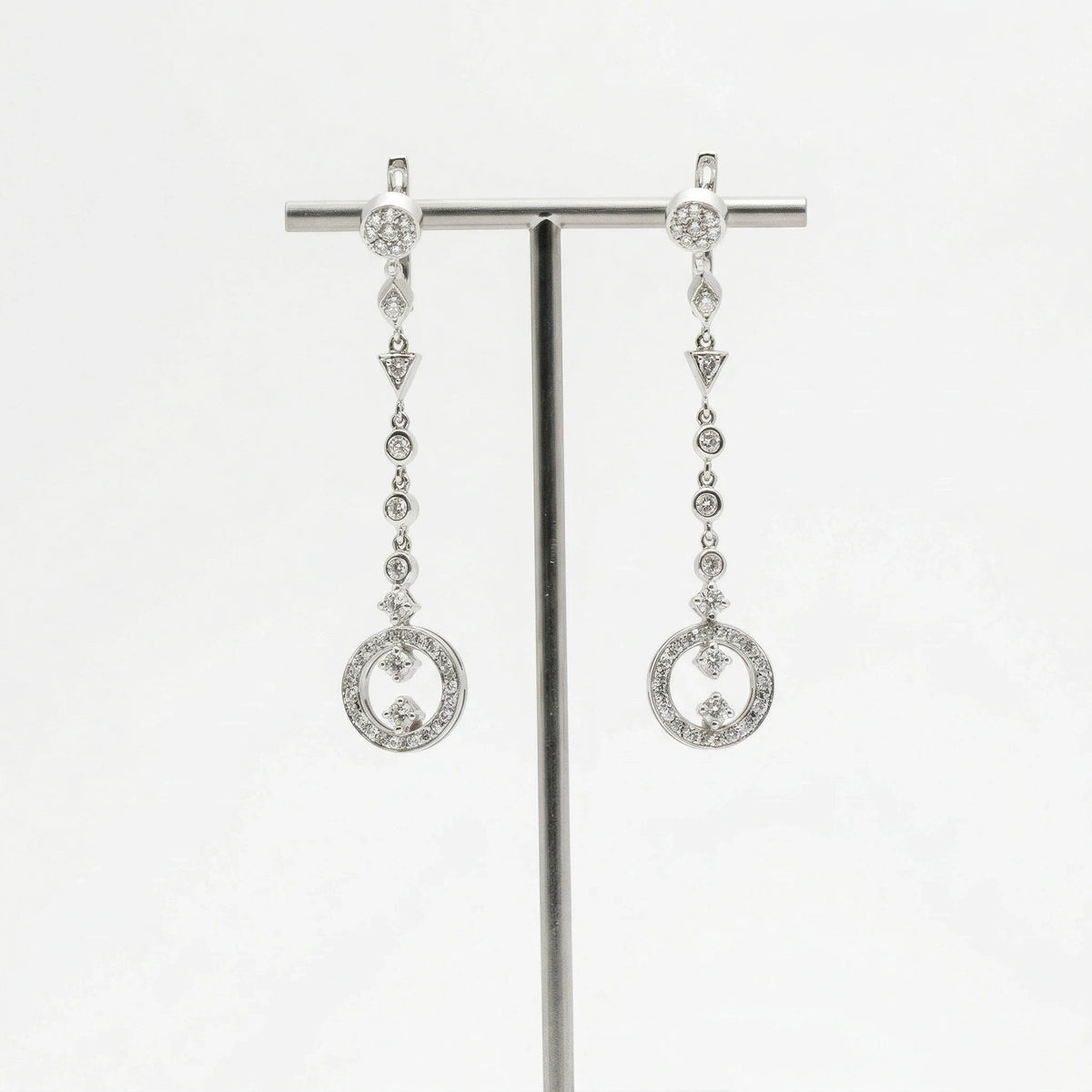 Boucles d'oreilles or et Diamant pavage
