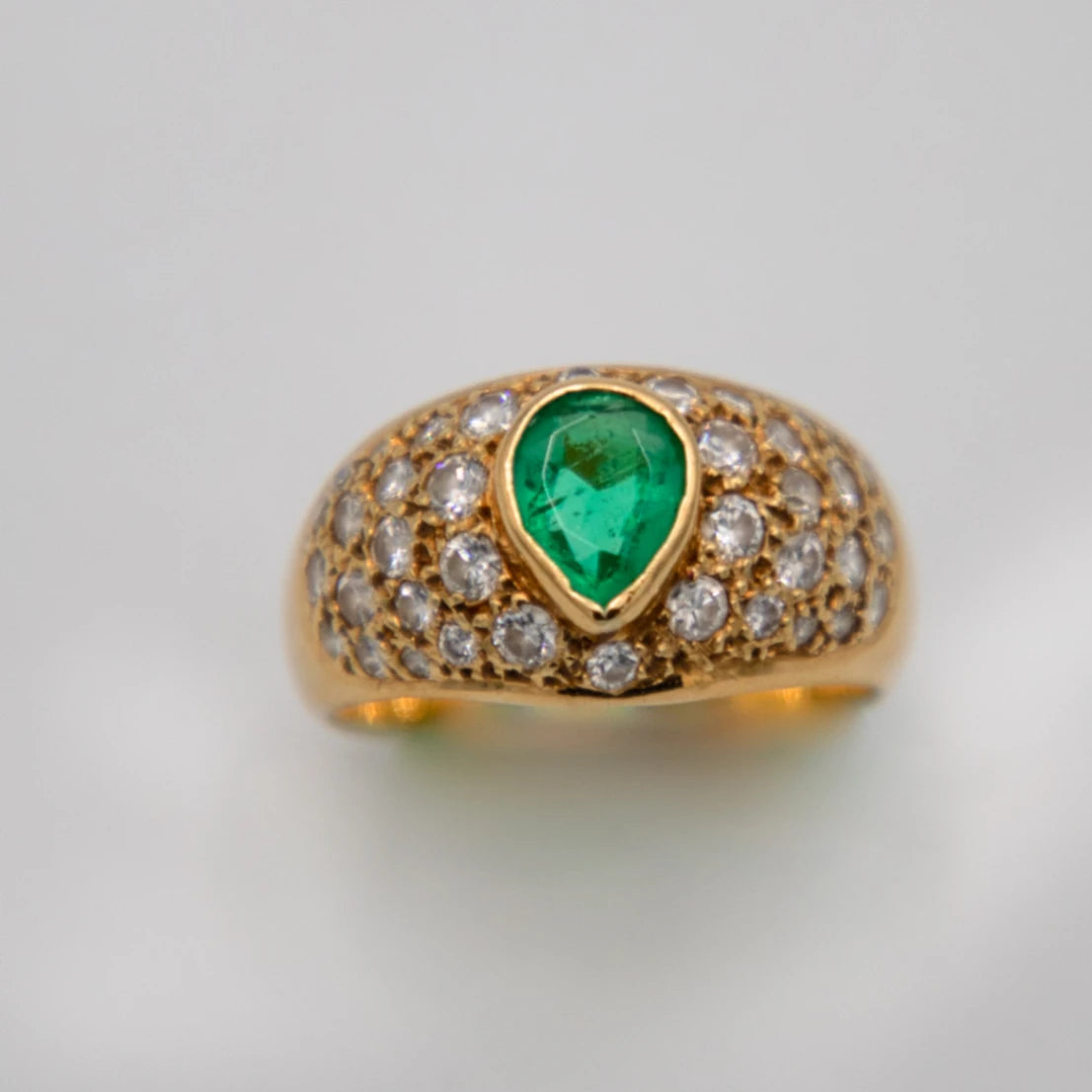 Bague or et Diamant pavage