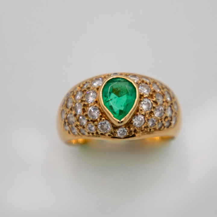 Bague or et Diamant pavage
