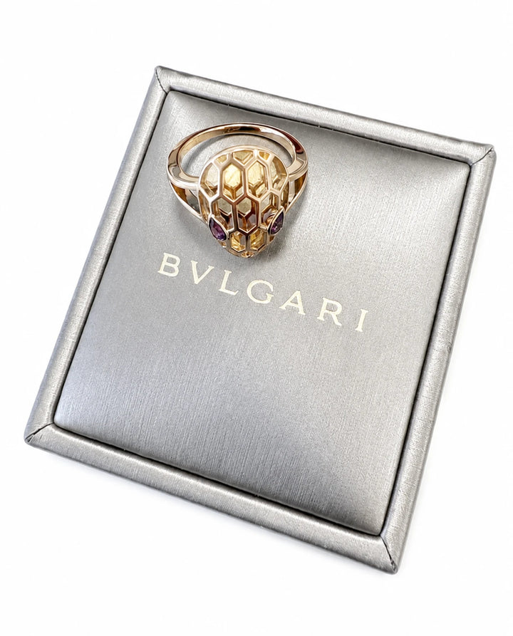 Bulgari Bague Serpenti or et Améthyste