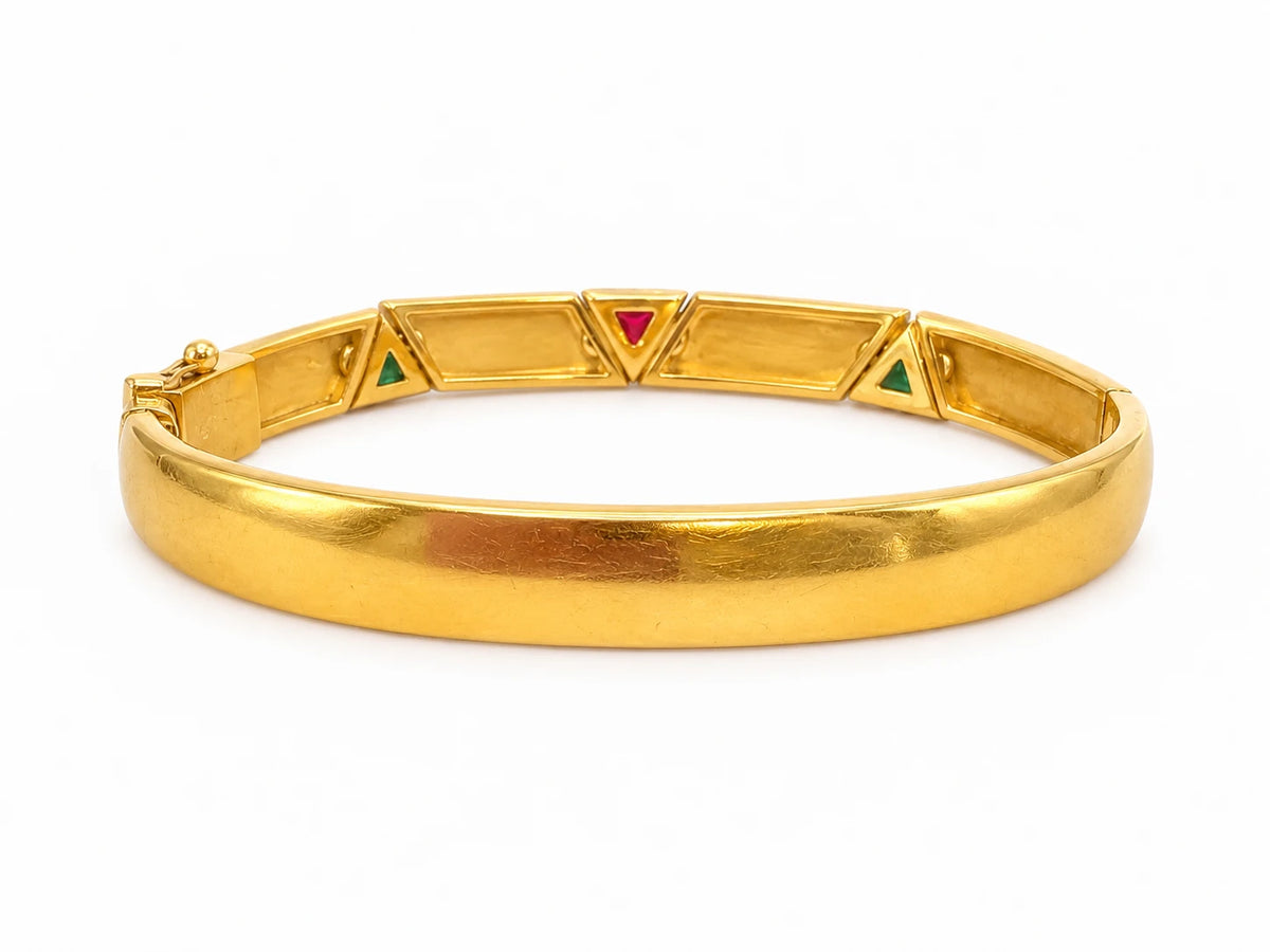 Gucci Bracelet or, Émeraude et Rubis