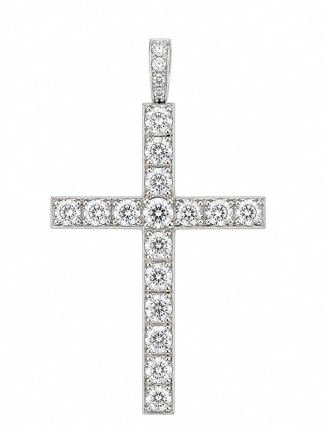 Pendentif platine et Diamant pavage