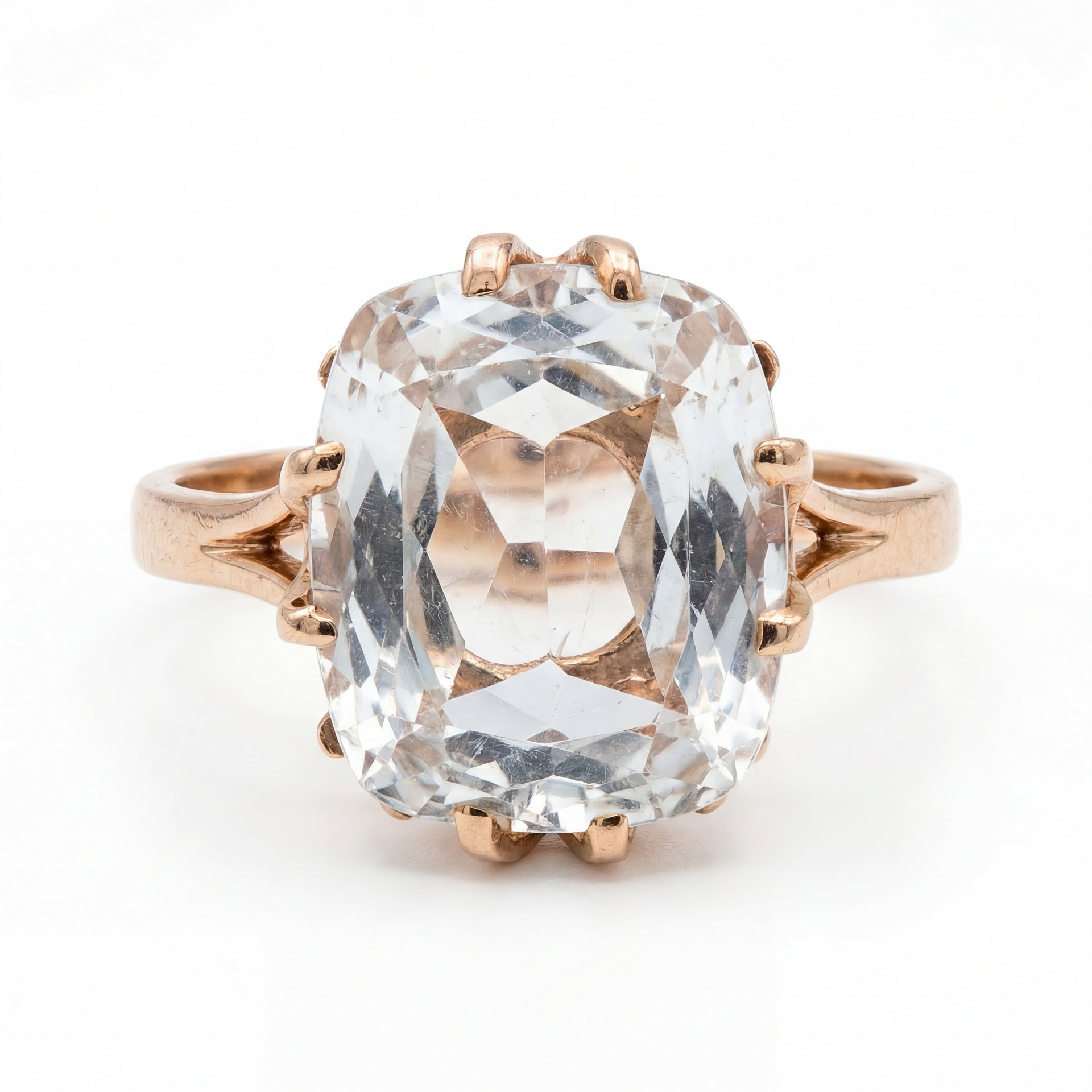 Bague Or jaune et aigue marine