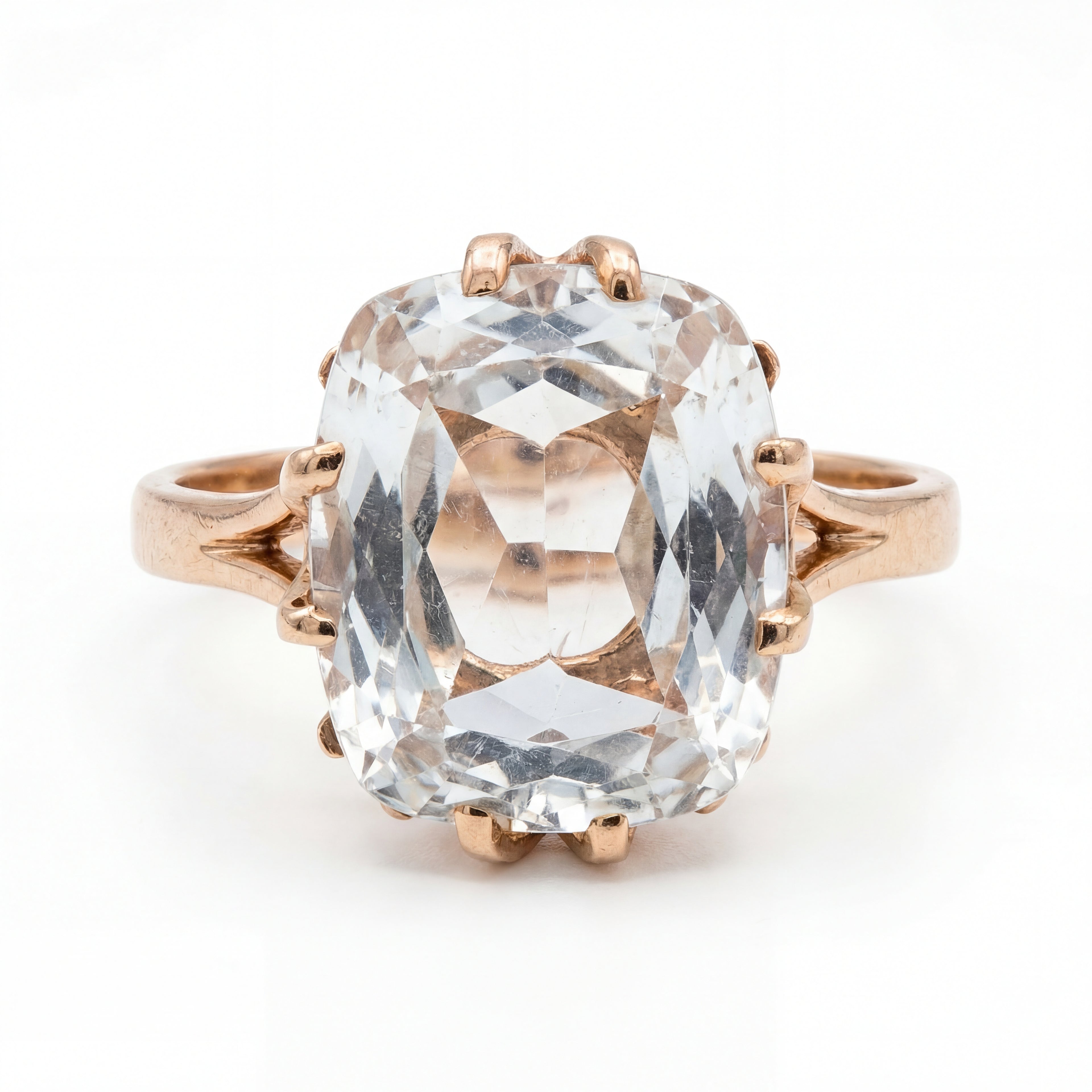 Bague Or jaune et aigue marine